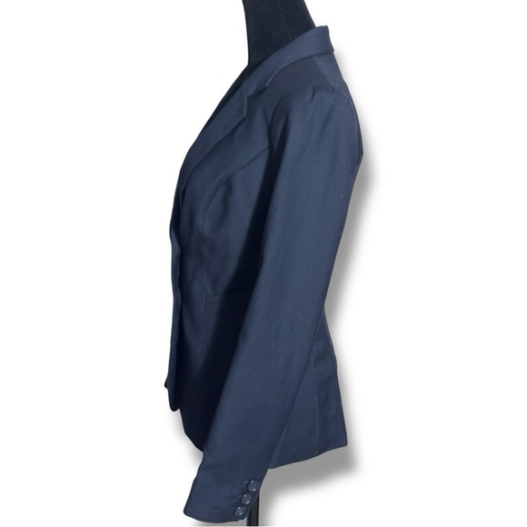 The Limited NWT Navy Blue Notched Collar 2 Button Structured Professional Blazer - Picture 4 of 16